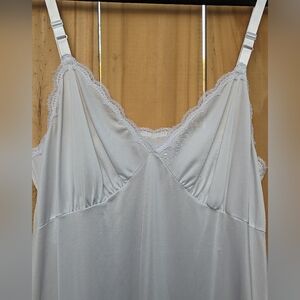 Vintage Shadowline White Full Length Slip Dress